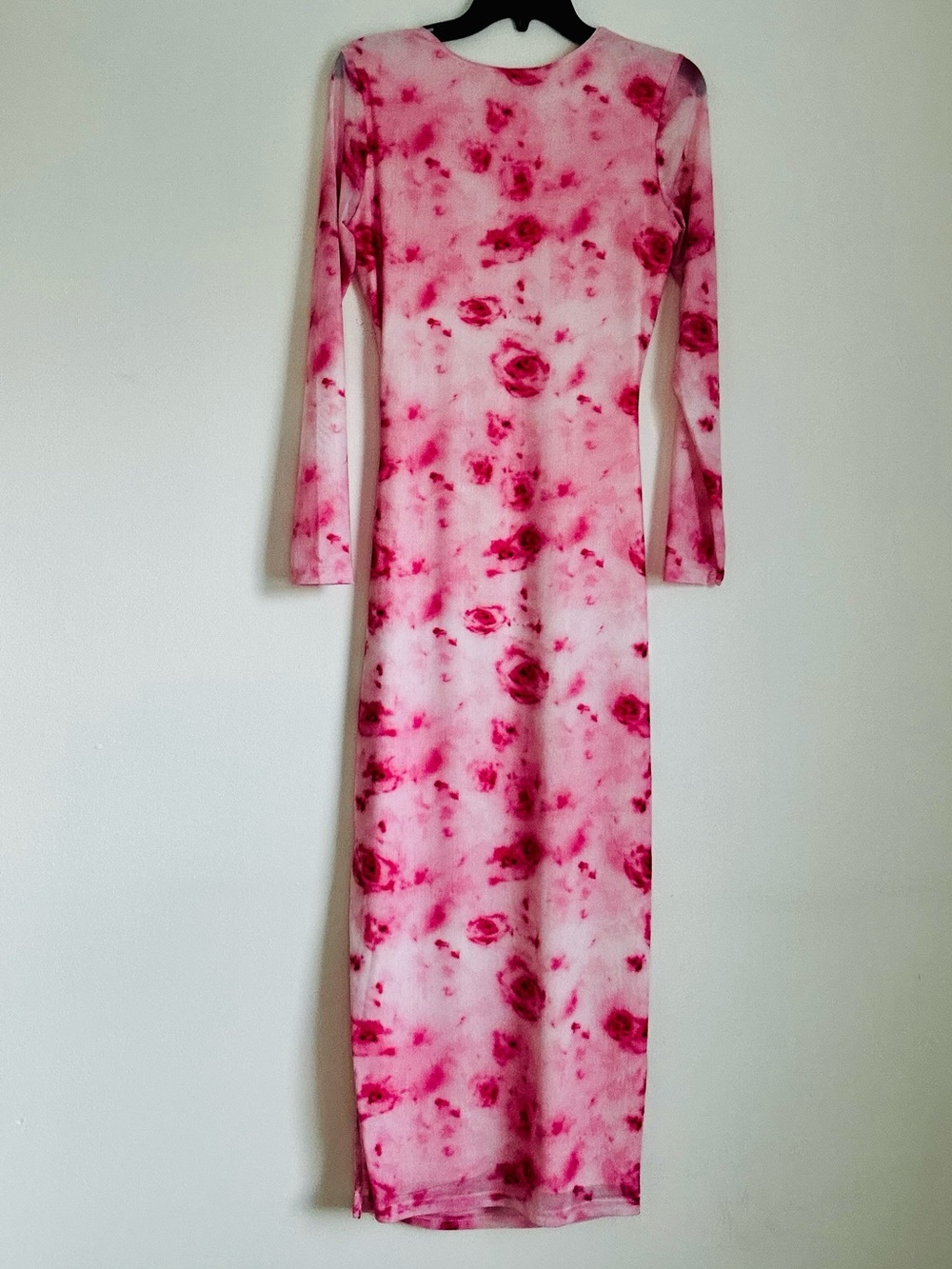 PRETTYGARDEN Floral Long-Sleeve Ruched Bodycon Maxi Dress - Picture 6 of 8